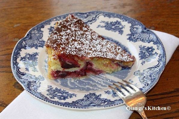 Almond Plum Cake with Crème Fraiche Almond Plum Cake with Crème Fraiche