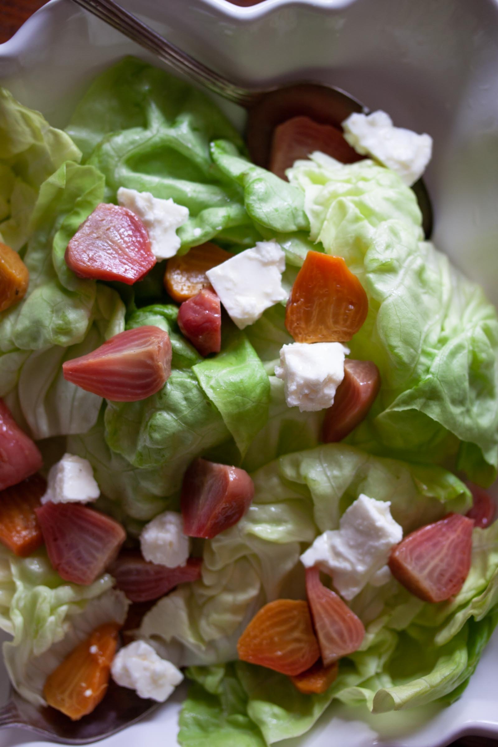 Bibb Lettuce, Roasted Beets, And Feta Cheese Bibb Lettuce, Roasted Beets, And Feta Cheese