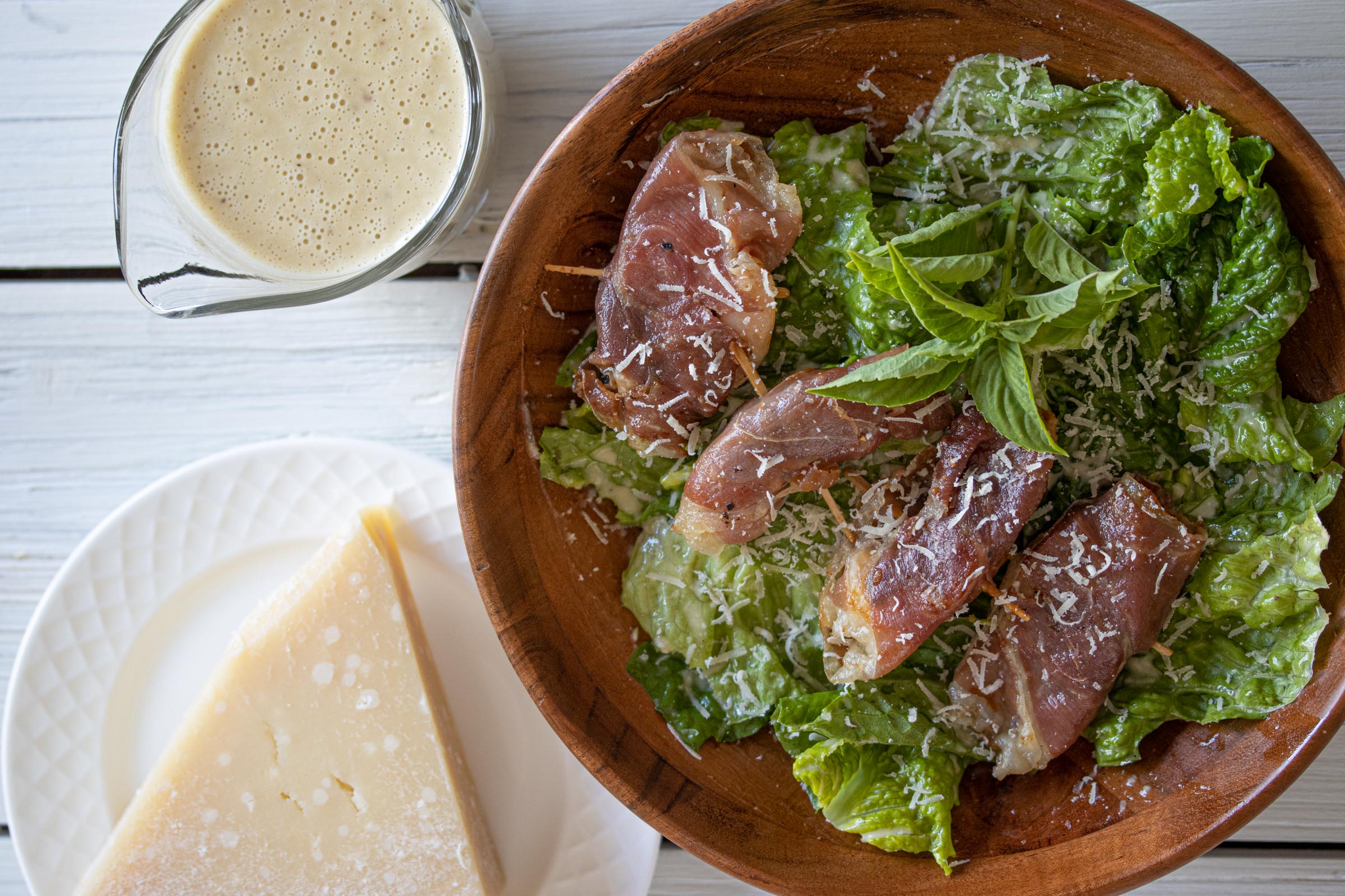 Caesar’s Salad Dressing With Shrimps Saltimbocca Caesar’s Salad Dressing With Shrimps Saltimbocca