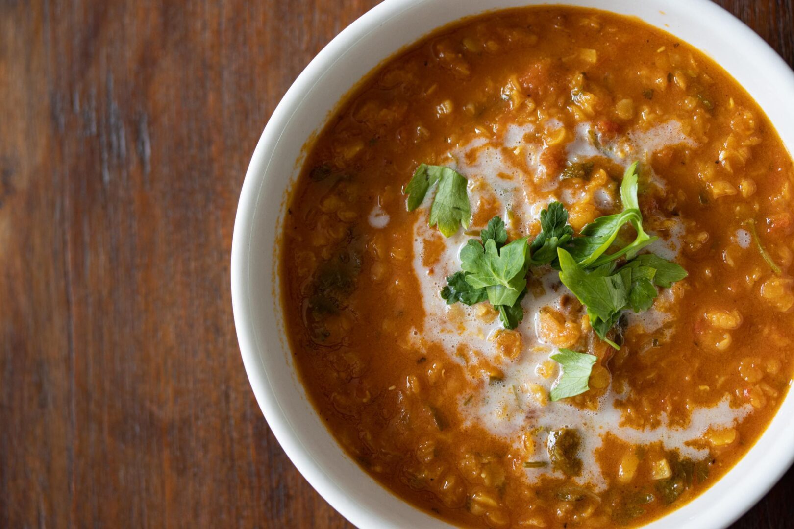 Curried lentils, tomato, and coconut soup. Curried lentils, tomato, and coconut soup.