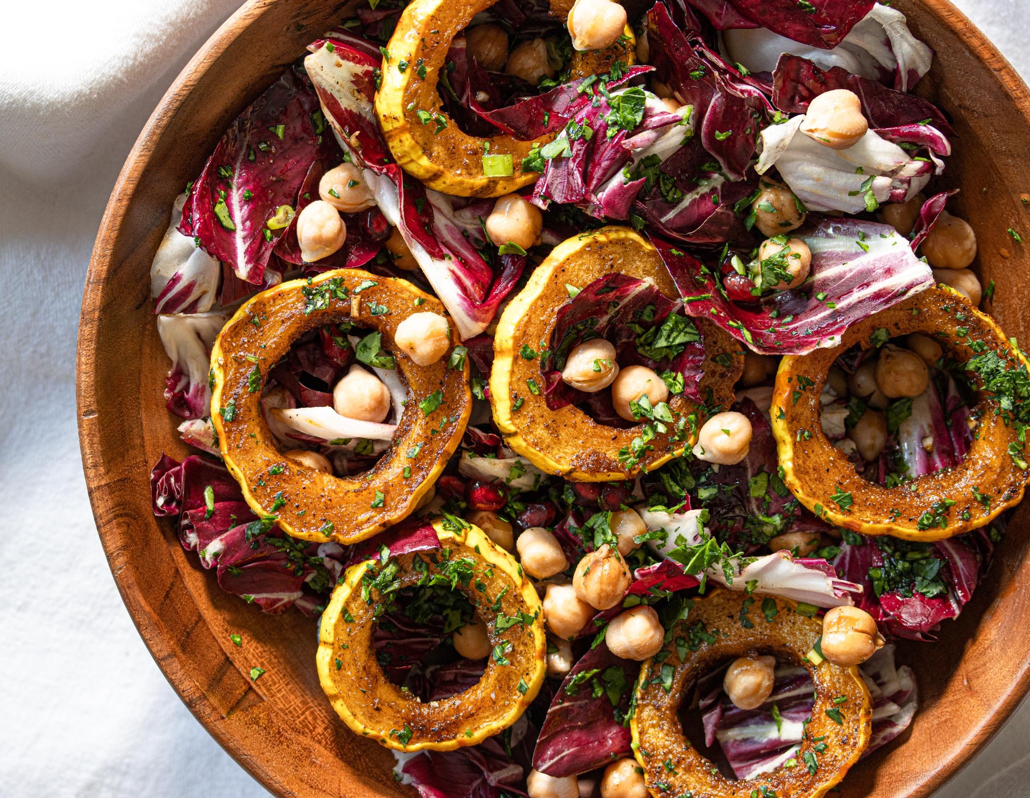 Delicata Squash, Radicchio, And Garbanzo Salad Delicata Squash, Radicchio, And Garbanzo Salad