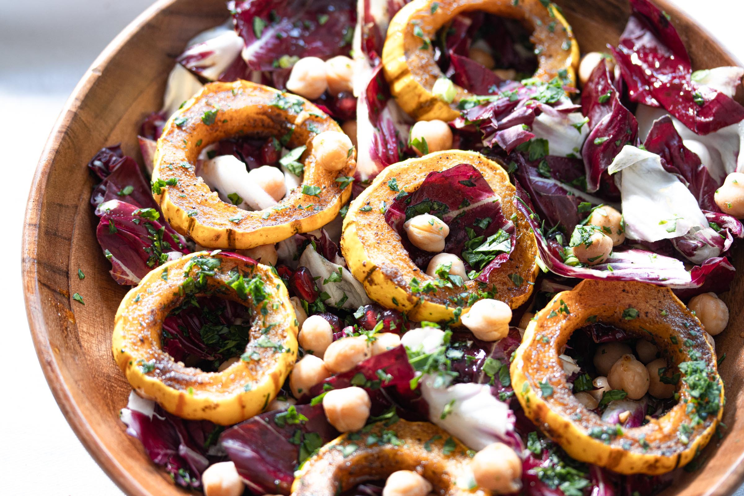Delicata Squash, Radicchio, And Garbanzo Salad Delicata Squash, Radicchio, And Garbanzo Salad