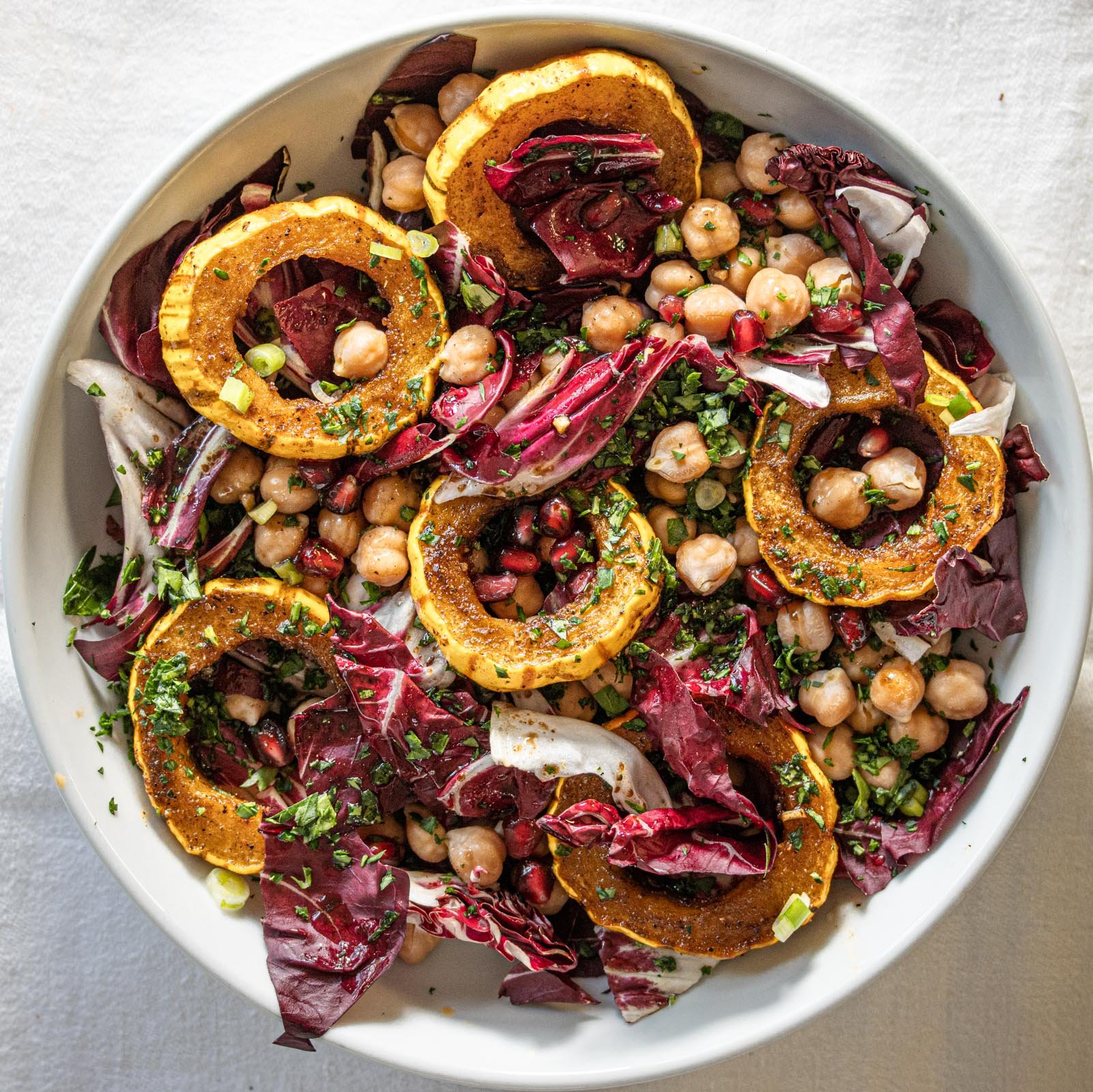 Delicata Squash, Radicchio, And Garbanzo Salad Delicata Squash, Radicchio, And Garbanzo Salad