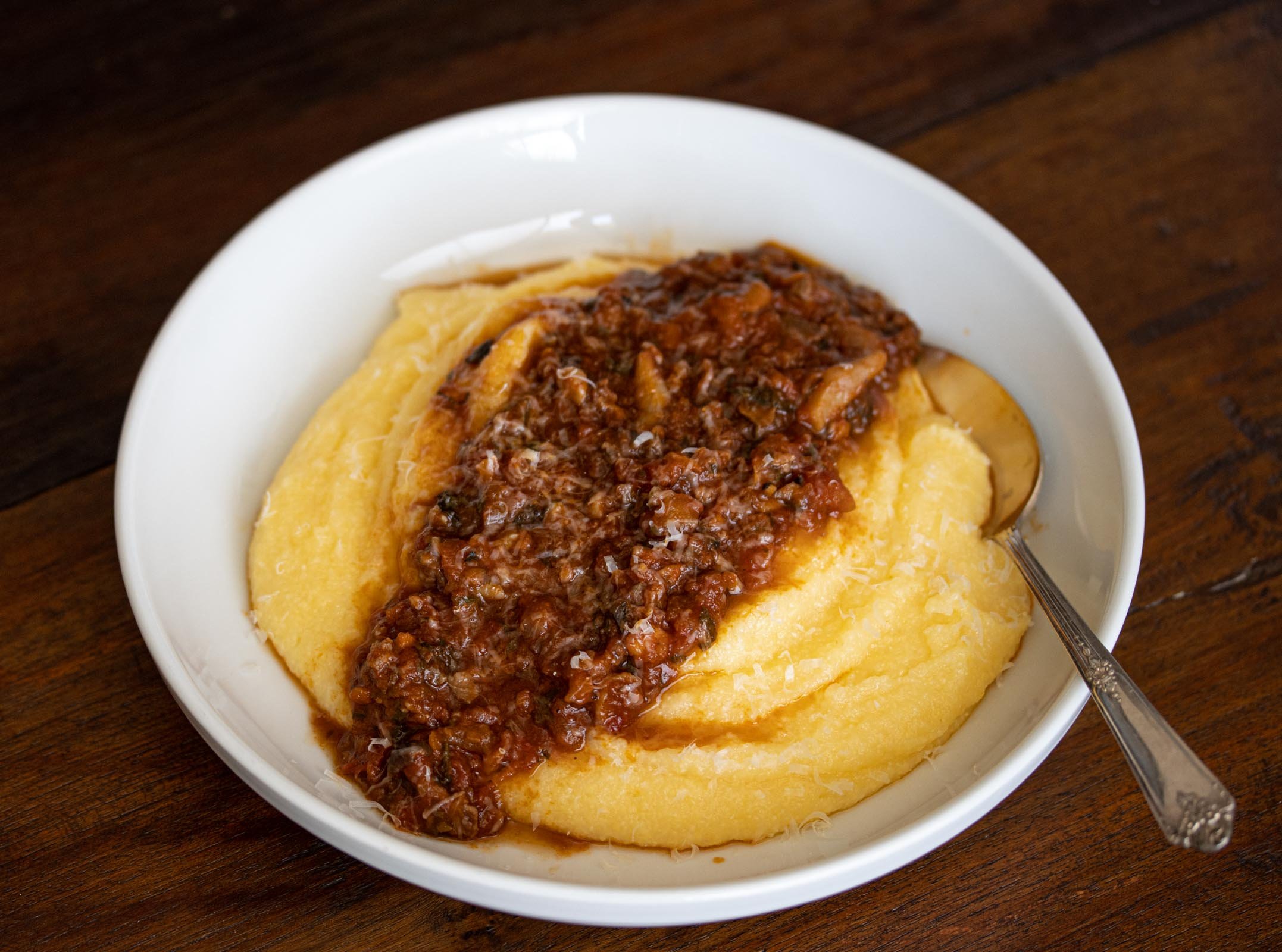 Mushrooms, Sausage Ragu With Polenta Mushrooms, Sausage Ragu With Polenta