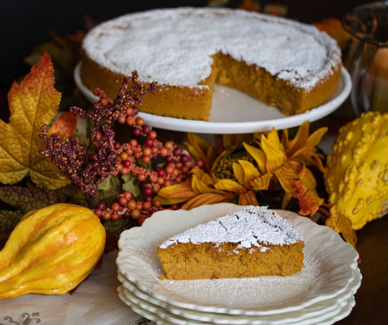 Pumpkin-White Chocolate Souffle Cake. pumpkin-white chocolate souffle cake