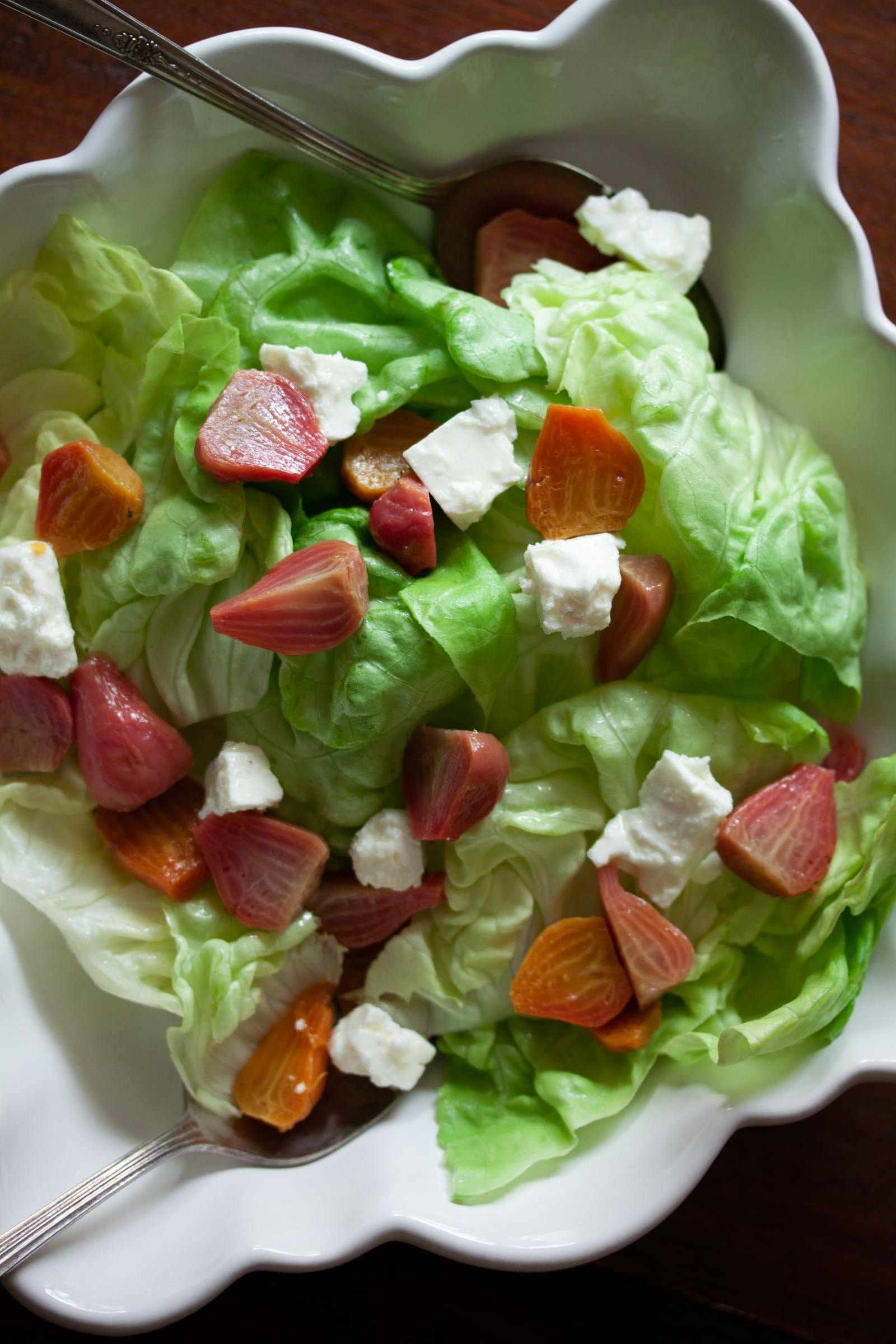 Bibb Lettuce, Roasted Beets, And Feta Cheese Bibb Lettuce, Roasted Beets, And Feta Cheese